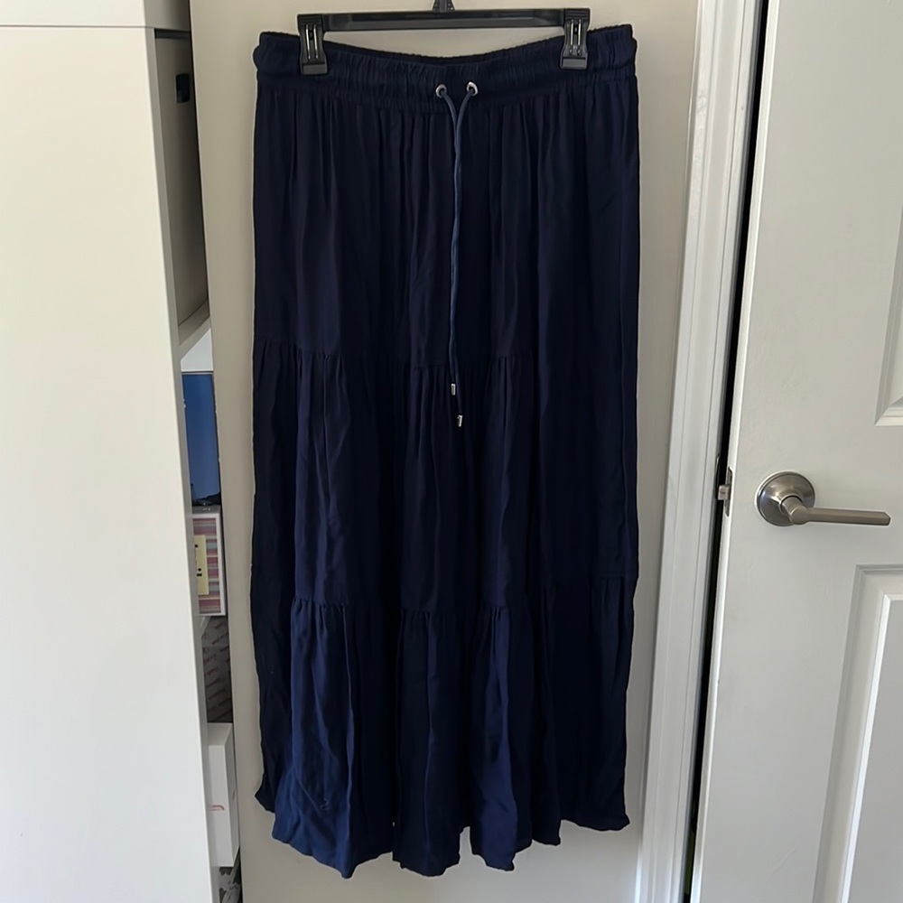 DKNY tiered maxi skirt